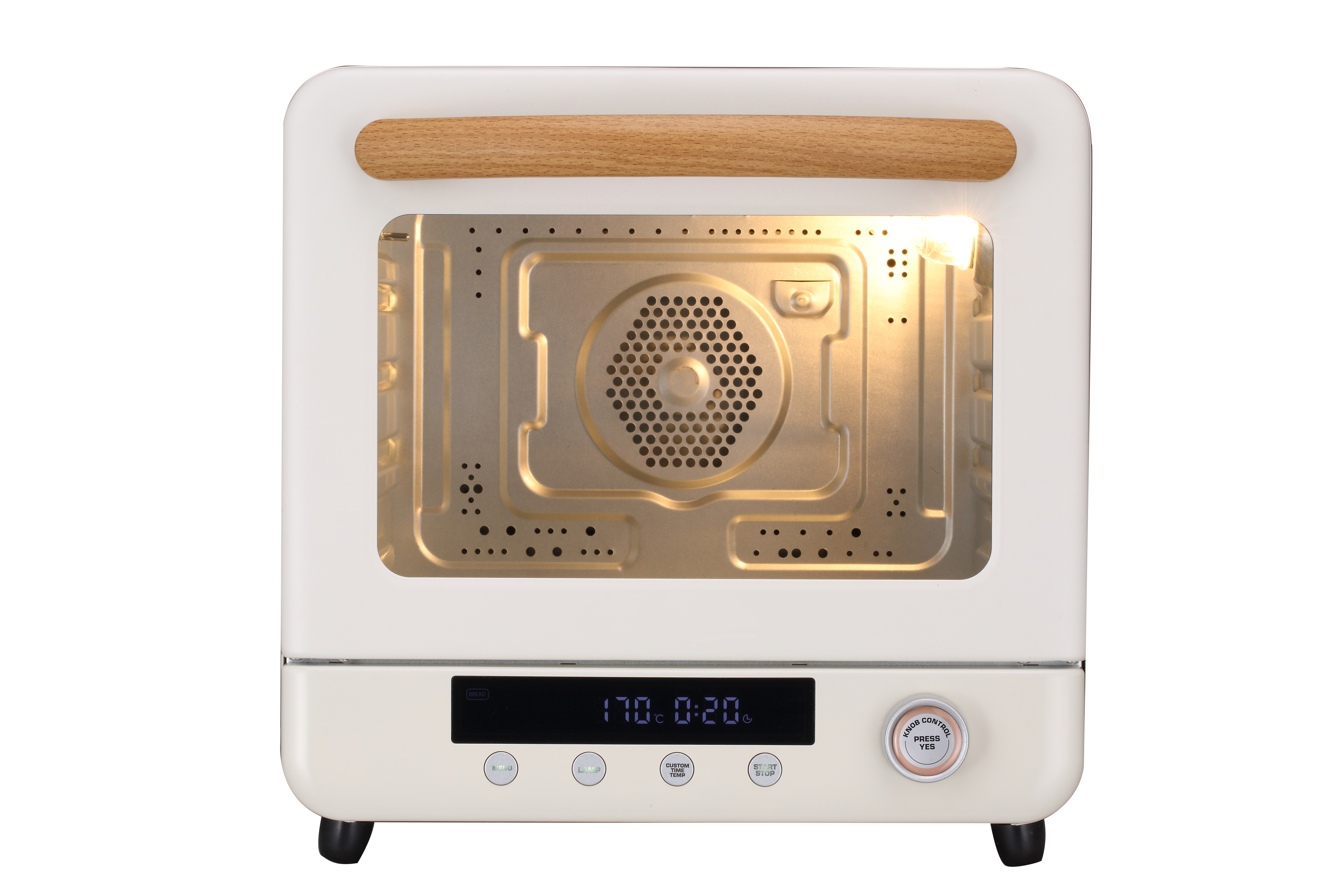 20L Air Fryer Steam Oven_ HL-20L-GS Wood-Grain handle