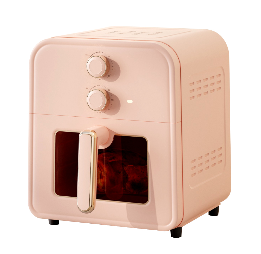 8L Air fryer 2 knobs control HL-0801K Pink