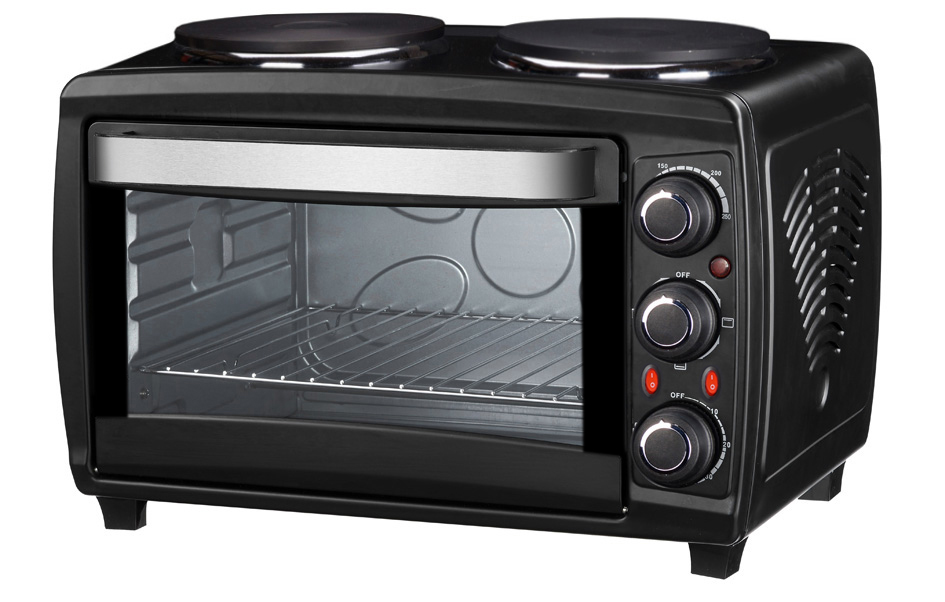 23L Toaster Oven with Hot plate- HL-23T Black