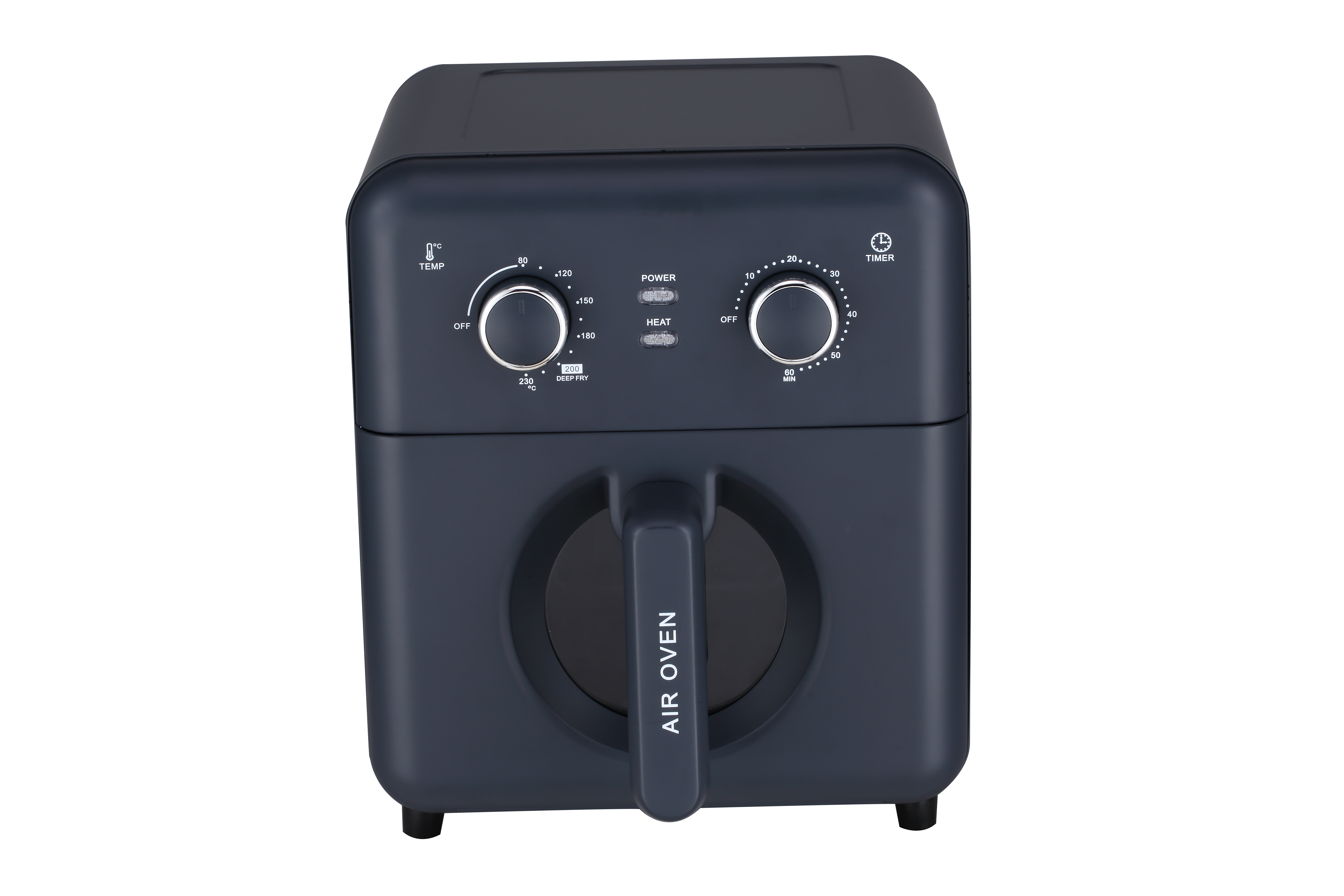 6L Air fryer 2 knobs control Black HL-0602K